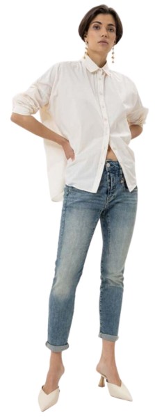 Herrlicher, Shyra Cropped Jeans aus Bio-Baumwolle mit hohem Bund