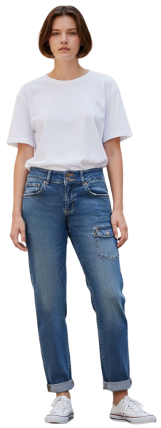 Herrlicher, Dido Jeans aus Baumwolle im angesagten Cargo Style