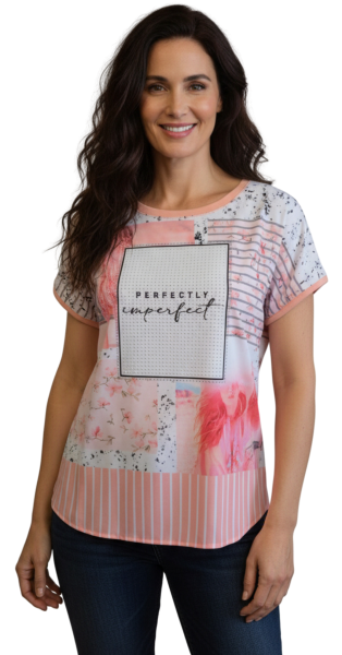 Gio Milano, Shirt "perfectly" mit Strassapplikationen