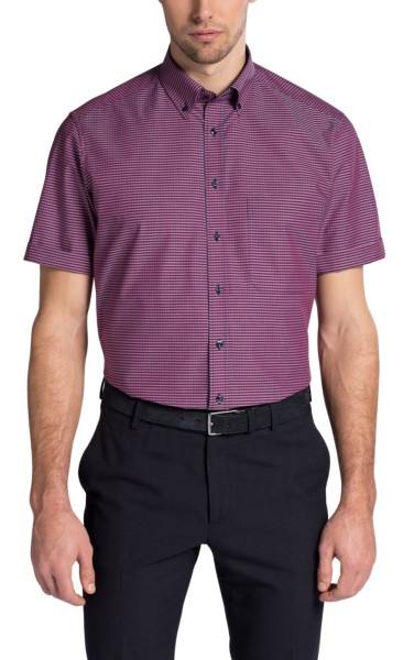 Eterna Kurzarm Hemd Comfort Fit Vichy Popeline Kariert