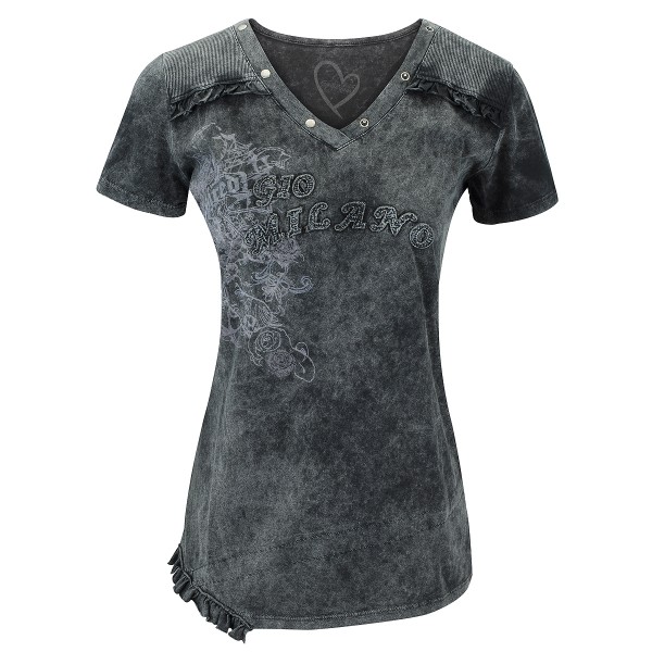 Gio Milano, Shirt mit Wash-Out-Effect