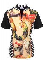 Estefania for woman,elegantes Shirt mit Stehbund und Reißverschlüssen,142-1210