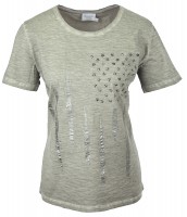 Estefania for woman,Shirt in wash-out Effect mit Sternen Applikationen,143-1131 S