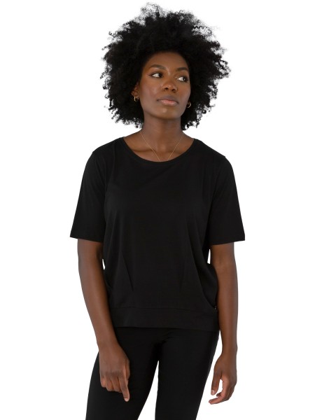 Gio Milano, Basic-Shirt mit Saum und Biesen