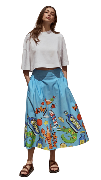 St.Ann ,auffallender Druck-Rock – Stil-Statement für einen selbstbewussten Look