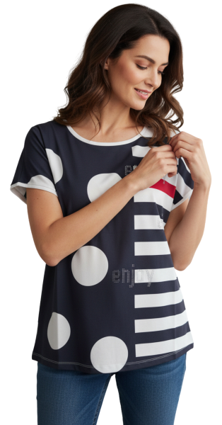 Estefania for Woman, Shirt im auffällig-eleganten Design