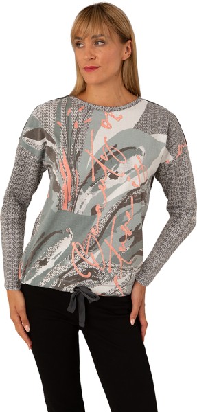 Estefania for woman, Pullover in Allover-Print und Tunnelzug