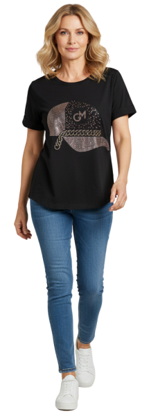 Gio Milano, Sweatshirt mit edler Strassapplikation