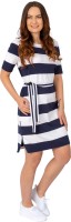 Estefania for woman, Kleid in Blockstreifen mit seitlichen Reissverschlüssen