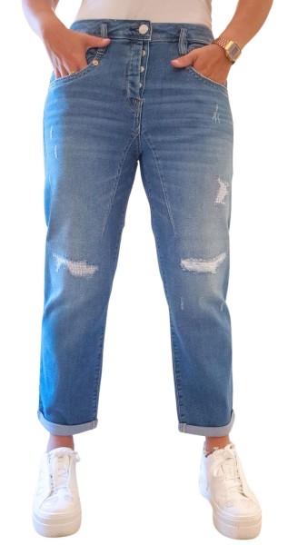 Herrlicher, Shyra Tap Denim Comfort mit Destroyed Effekten