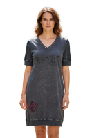 Estefania for woman, Damenkleid aus Baumwolle mit gewaschener Optik