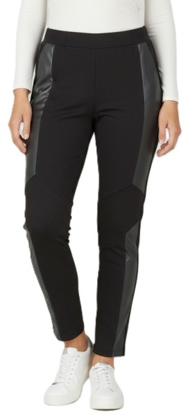 Estefania for woman, Jogg Pant mit seitlichen Lederimitateinsätzen