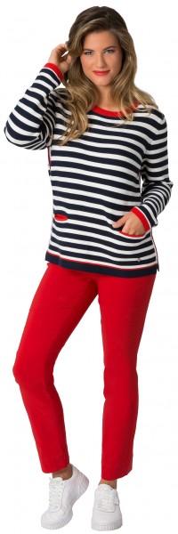 Rabe, Mein Lieblingspullover, maritimer Streifenpullover mit Rundhalsausschnitt